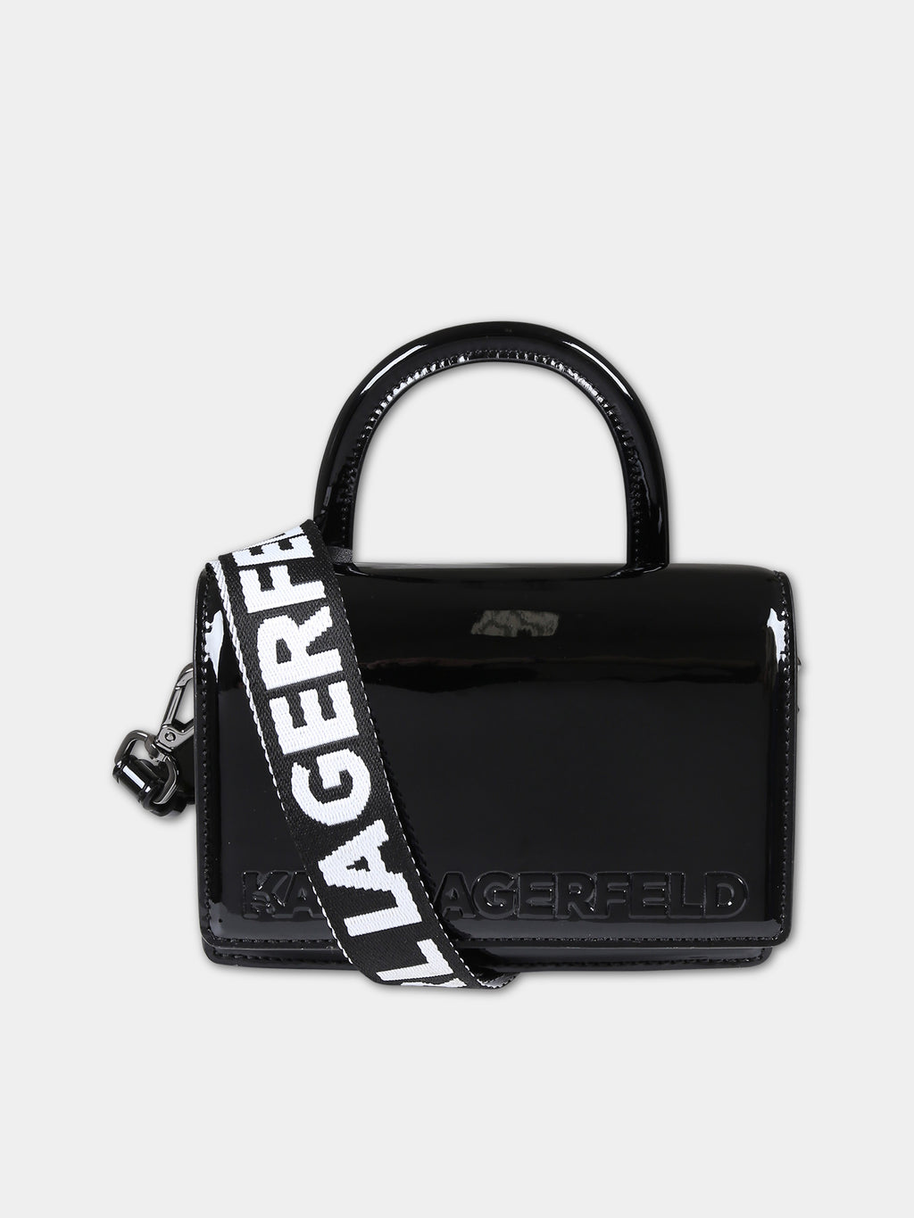 Black casual bag with logo